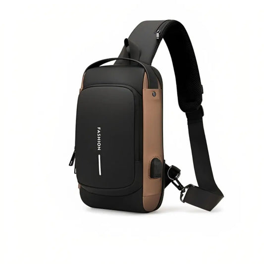Vukare – Men’s Waterproof Anti-Theft Crossbody Bag with USB Charging Port