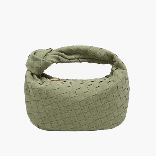 Vukare – Women’s Mini Suede Shoulder Bag with Woven Knot Design