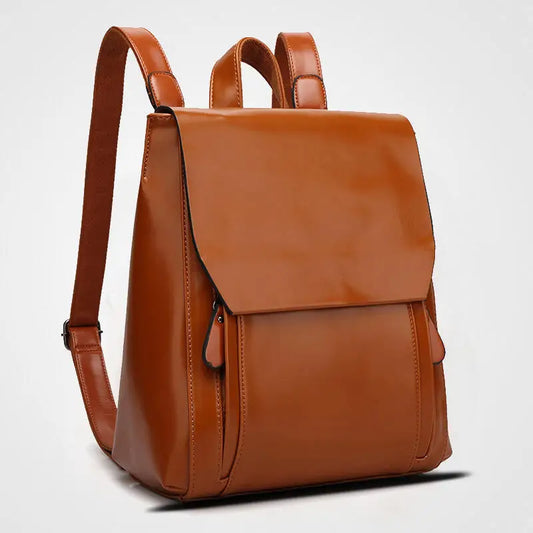 Vukare – Elegant PU Leather Laptop Backpack with Padded Protection