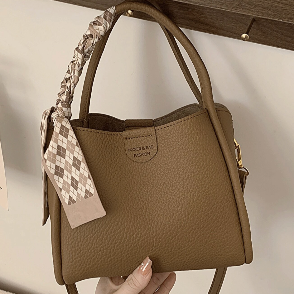 Vukare – Women’s Lychee Texture PU Leather Crossbody Handbag