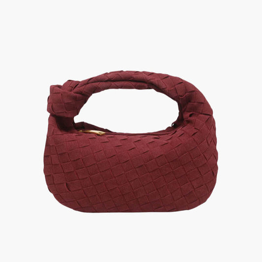 Vukare – Women’s Mini Suede Shoulder Bag with Woven Knot Design