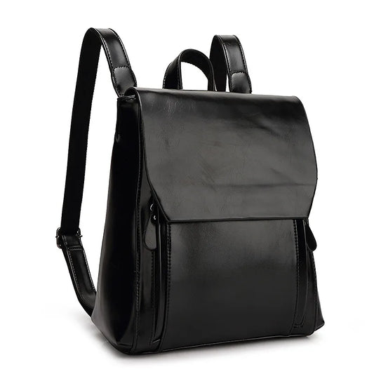 Vukare – Elegant PU Leather Laptop Backpack with Padded Protection